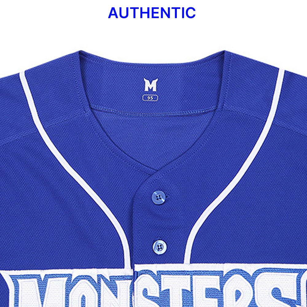 Official MD MONSTERS Baseball Authentic Away Blue Uniform Jersey + White Marking Kit